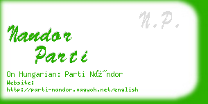 nandor parti business card